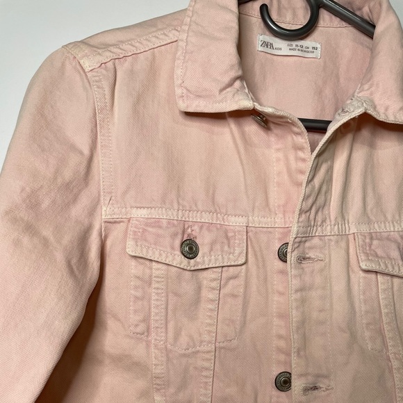 Zara Denim Jacket for Girls - Pink, Size 11-12 - Picture 6 of 7
